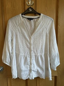 crew clothing white tamara blouse UK 10 - Picture 1 of 4