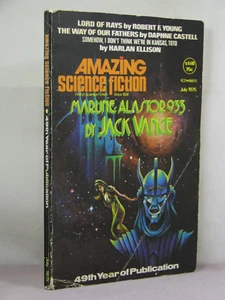 Amazing Science Fiction July 1975,signed by 3-Jack Vance,Harlan Ellison,Gleeson - Picture 1 of 6