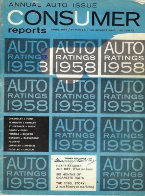 1958 new cars Consumer Reports Annual Auto Issue-All US new cars reviewed lot/s - Imagem 1 de 4