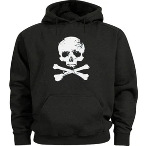 Jolly Roger Calavera Huesos Cruzados Pirata Sudadera con Capucha Halloween Hombres Ropa - Imagen 1 de 1