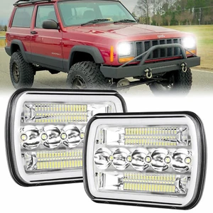Par de faros LED DRL 7x6 5x7 para camioneta LUV clásica Chevy El Camino 1978-1981 - Imagen 1 de 7