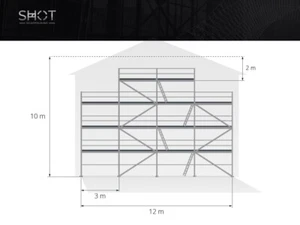 10x12m Baugerüst NEU Giebelwand Alu-scaff 73 Aluminiumgerüst kostenloser Versand - Bild 1 von 17