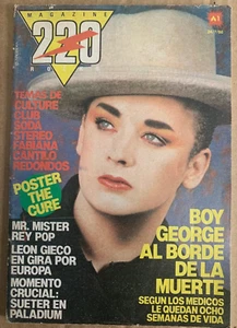 LOTE BOY GEORGE 1 PORTADA MAG Y 2 CARTELES ORIGINALES PÁGINA COMPLETA 80ºS ARGENTINA - Imagen 1 de 3