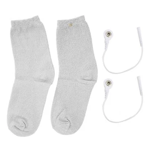 1-Paar Leitfähige Socken Elastische Nahtlose Elektrotherapie Massage Silber SEW - Bild 1 von 12