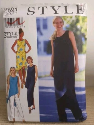 Style 2891 Misses Dress Top Pants Sizes 8-18 Sewing Pattern Uncut - Image 1 of 4