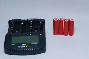 AccuPower IQ338XL & Sanyo UR AY - 3,6 Volt 2150mAh Li-Ion Set 5-tlg - Picture 1 of 3