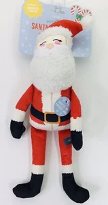 Quietschendes Hundespielzeug Fransen Happy Holidays/Weihnachten - Weihnachtsmann Neu - Bild 1 von 7