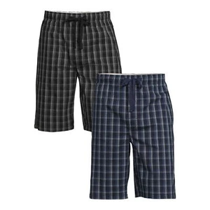 Hanes Men's and Big Men's Stretch Sleep Jam Shorts, 2-Pack, Small - Picture 1 of 6