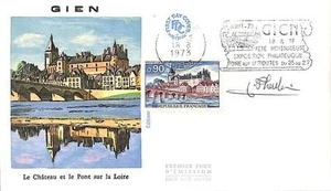 PHILATELIE ENVELOPPE GIEN FIRST DAY COVER SIGNATURE GRAVEUR JEAN PHEULPIN 1973 - Imagen 1 de 1