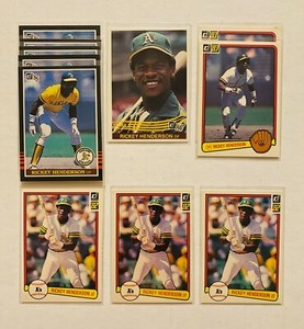 Rickey Henderson Donruss Lot (11) 1982 1983 1984 1985 Great Investment HOF!!!