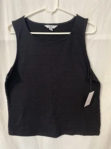 NWT, Croft & Barrow Sleeveless Pullover Stretch Tank Top Black Size XL - Picture 1 of 4