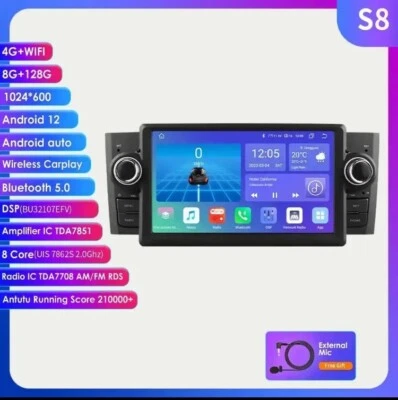 Autoradio Fiat Grande Punto 2007-2012 7" 8G+128GB Carplay-Androidauto Wireless - Imagen 1 de 4