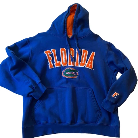 Vintage Florida Gators Embroidered Light Blue Pullover Hoodie Sweatshirt Adult M Cover