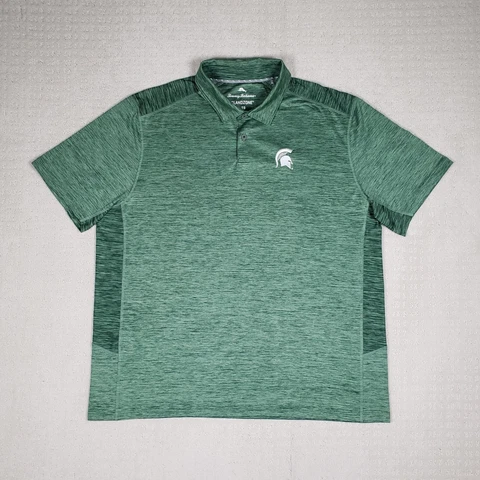 Michigan State Spartans Shirt Mens XL Green Tommy Bahama Polo Island Zone MSU Cover