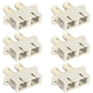 6x ST-SC Connector Fiber Optic Multimode Duplex Coupler Adapter Plastic Coupling - Picture 1 of 1