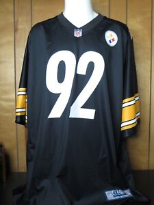 NFL Pittsburgh Steelers Pro Line Jersey - 92 Harrison - Black - 4XL