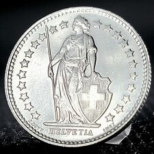 *Beautiful* Authentic Switzerland 1/2 Franc .835 (83.5%) Fine Swiss Silver Coin 
