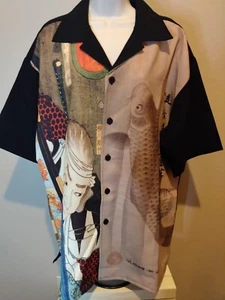 NUEVA DE COLECCIÓN 90s Y2K Streetwear WD Ropa Deportiva Samurai Camisa Abotonada EE. UU. Hombres Talla XL - Imagen 1 de 12
