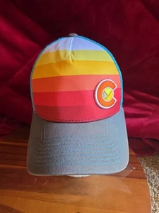 Yo Colorado Sunset Mesh Snap Back Baseball Hat Adult Fit - Picture 1 of 9