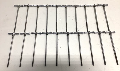 20 Ludwig Chrome Bass Drum T Tension Rods 6” Working length No Claws - Image 1 of 4