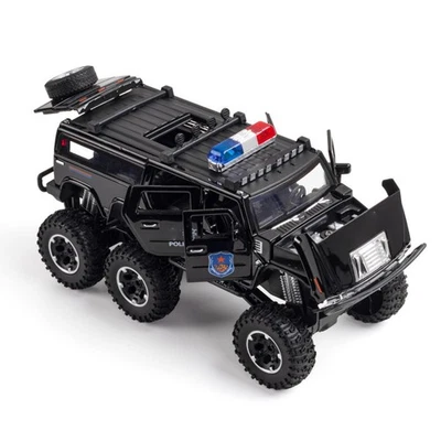1:32 Model For Hummer H2 Alloy Police Lengthen Car Model Off-road Vehicles - Image 1 of 4
