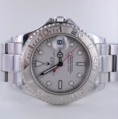 Reloj Rolex Yacht-Master 35 mm tamaño mediano acero y platino 168622 Foto 1 de 4