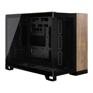 Corsair 2500X Micro Atx Dual Chamber Pc Case Black/Walnut Wood - Picture 1 of 1