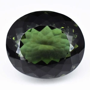 22.30 Ct Natural Green Tourmaline Oval Cut Loose Gemstone Treated - Picture 1 of 4