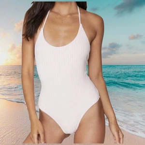 Nuovo costume da bagno SPIRITUAL GANGSTER Raza schiena a costine pezzo unico rosa medio prezzo al dettaglio consigliato $ 118 - Foto 1 di 16