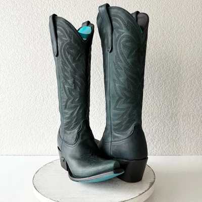 Botas de vaquero Lane SMOKESHOW para mujer 7,5 verdes vaqueras occidentales botas altas de media pantorrilla Foto 1 de 4