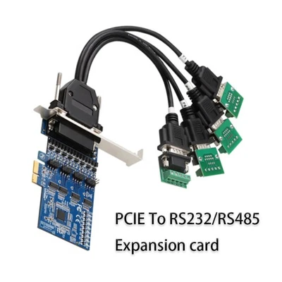 PCI-E to RS485/RS232 card PCI Express Expansion Card PCI-E Riser Card Adapter - Image 1 of 4