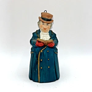 Hallmark Mr. Ashbourne Christmas Ornament Dickens Caroler Bell Porzellan 1991 - Bild 1 von 8