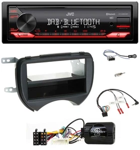 JVC Bluetooth USB DAB Lenkrad Autoradio für Nissan Micra 10-13 schwarz - Bild 1 von 10