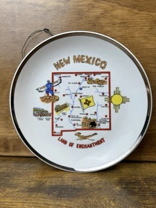 Vintage New Mexico Porcelain State Wall Plate Souvenir - Picture 1 of 5