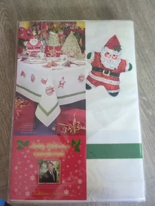 Christopher Radko Holiday Celebrations Vintage Santa Tischdecke 60"x 104" länglich - Bild 1 von 8