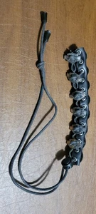 Leder Pferdeschwanz Haarwickel Motorrad Snap Over Haar Handschuh - Bild 1 von 5