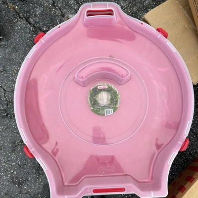 Sterilite Plastic 24” Wreath Storage Box Container with Handle Holiday Christmas - Image 1 of 2