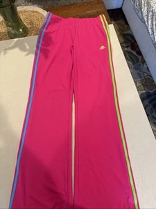 adidas KIDCORE FLARED-trackPANT Size Med Colors Hot pink. Blue, Green Florescent - Picture 1 of 5