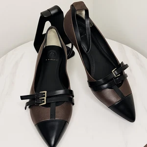 Tory Burch Black & Brown Pointed Toe Shoes Size US 9 EU 42 UK 8 - Picture 1 of 15