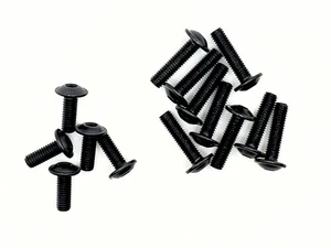 Viti a testa cilindrica M3x12 ISO7380-2 con flangia acciaio 10.9 nero - Foto 1 di 20