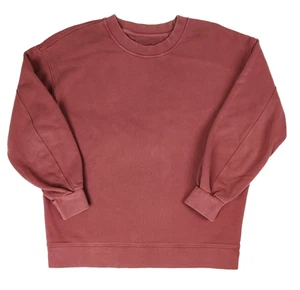 Lululemon Sweatshirt Women’s Size 10 Perfectly Oversized Pullover Red Logo - Picture 1 of 6