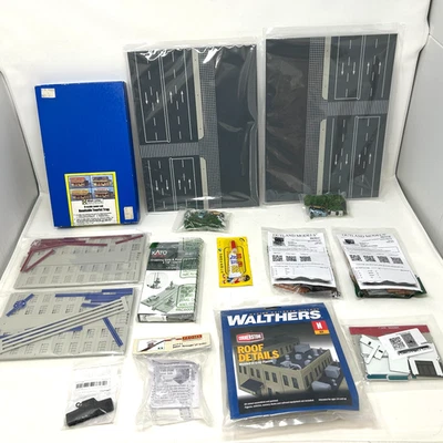 13 items model kit buildings N scale Gauge Kato unitrack sets railroad miniature - Image 1 of 4