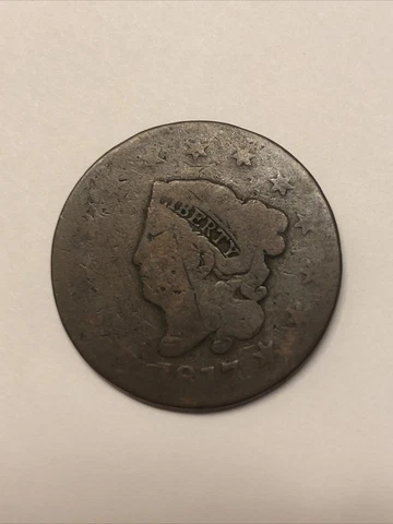 1817 Matron Head Large Cent Penny- 13 Stars, Good Details Cover