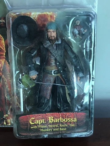 Pirates Of Caribbean Capt. Barbossa & Monkey Action Figure NECA Series 3 RARE Cover
