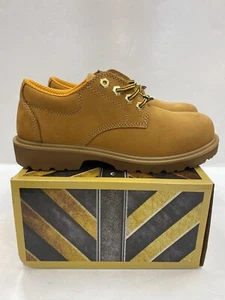 Men’s Zanco Comfort Slip Resistant Work Shoes 7451 Wheat - Picture 1 of 4