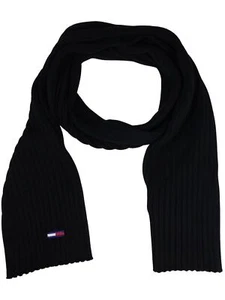 Tommy Jeans Damen Schal Strickschal TJW Flag Scarf Baumwolle Schwarz - Bild 1 von 1