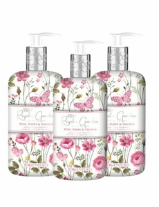 3 x Baylis & Harding Royale Garden Rose, Poppy & Vanilla 500ml Hand Wash - Picture 1 of 1