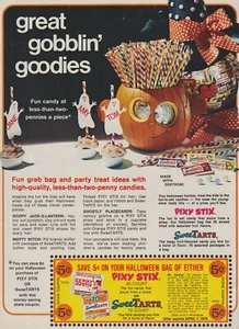 1975 Pixy Stix & SweeTarts Candy - "Great Gobblin' Goodies" Halloween - Print Ad - Picture 1 of 1
