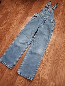 Dickies Denim Carpenter Overalls Dungarees Blue Unisex Youth Size Med Farm - Picture 1 of 8