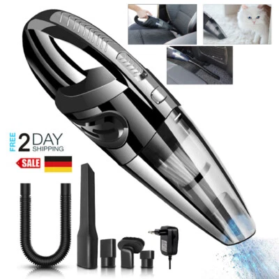 120W Kabellos Handstaubsauger Staubsauger Nass&Trocken Akku Für Auto Büro Haus - Bild 1 von 4